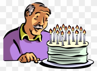 Vector Illustration Of Retired Elderly Senior Citizen - Grandparent Birthday Clip Art - Png Download