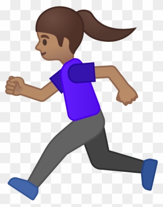 Open - Emoji Mujer Corriendo Clipart
