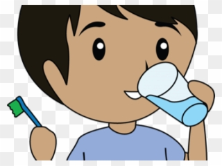 Teeth Clipart Toothbrush - Rinse Teeth Clipart - Png Download