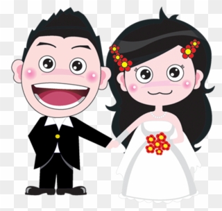 Bridegroom Cartoon Wedding - Wedding Cartoon Characters Png Clipart