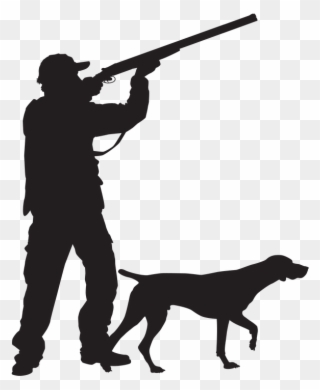 Transparent Pointer Transparent Background - Hunter And Dog Silhouette Clipart