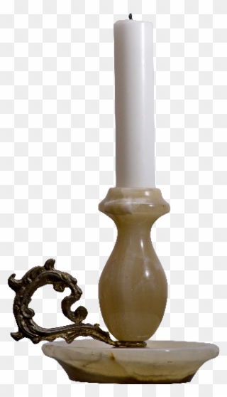Candle With Candlestick Png Clipart