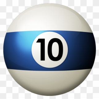 Pool Billiards Balls - Pool Ball 10 Png Clipart