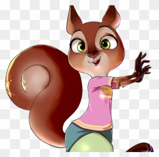 Squirrel Clipart Female Squirrel - Red Squirrel Character - Png Download