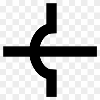 Electronic Circuit Crossing Symbol - Simbolo De Cables De Conexion Clipart