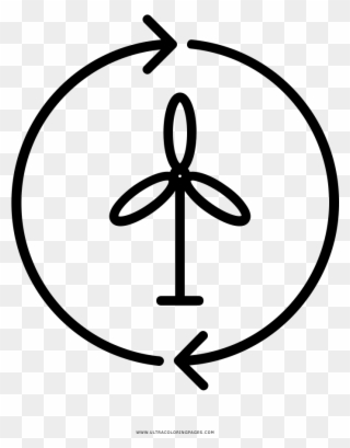 Wind Power Coloring Page - Operational Excellence Icon Clipart