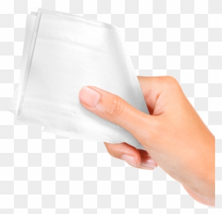 Napkin Png - Hand With Tissue Transparent Clipart