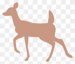 Doe And Fawn Silhouette - Doe Silhouette Png Clipart