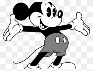 Mickey Mouse Clipart Hands - Transparent Mickey Mouse Black And White - Png Download