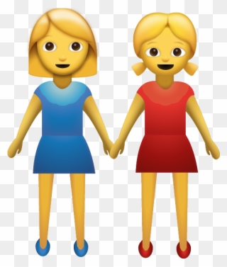 Two Women Holding Hands Emoji Clipart
