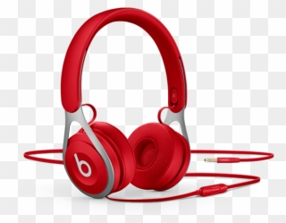 Red Headphone Png Image Background - Red Beats Wired Clipart