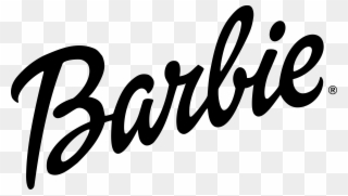 Black And White Barbie Logo Clipart