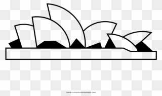Sydney Opera House Coloring Page Clipart