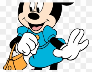 Minnie Mouse Holding A Purse Clipart
