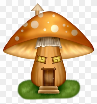 Gnome Clipart Mushroom House - Mushroom - Png Download