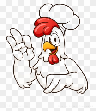 Chicken Meat Buffalo Wing Chef - Cute Chicken Chef Clipart