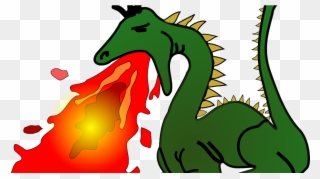 Dragon Breathing Fire Clipart - Png Download
