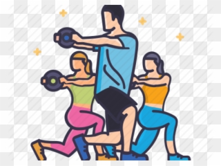 Exercise Bench Clipart Group Exercise - Illustration - Png Download