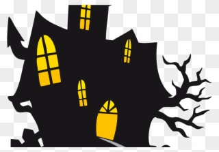 Hunted Places Happy Halloween Words Wwwtopsimagescom - Clipart Haunted House - Png Download