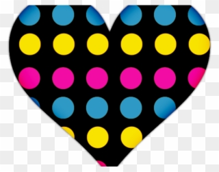 Polka Dot Heart Design Clipart
