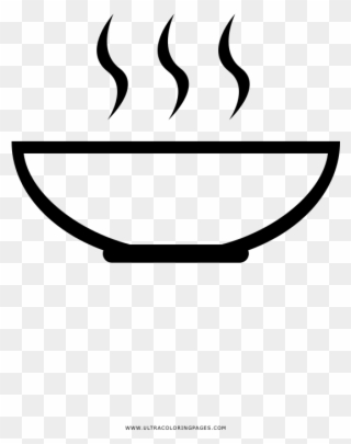 Soup Bowl Coloring Page Clipart
