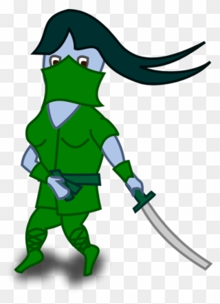 Ninja Holding Sword And Covering His Face - Ninja Clip Art - Png Download