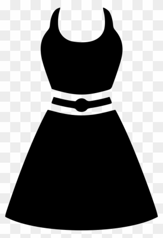 Black Dress Clipart Icon Transparent - Dress Icon Png