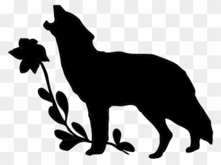 Free Howling Wolf Clipart, Download Free Clip Art, - Wolf And Cat Silhouette - Png Download