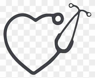 Stethoscope Heart Nursing Nurse Freetoedit - Heart Stethoscope Clip Art - Png Download