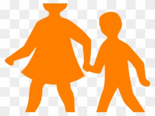Shadow Clipart Friend - Children Crossing Symbol - Png Download
