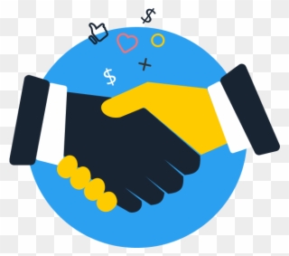 Icon Representing A Hand Shake - Handshake Clipart