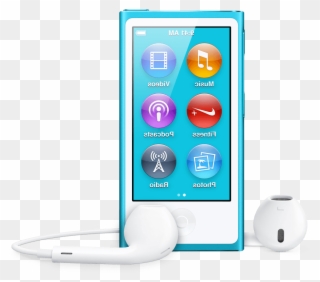 Ipod With Earbuds Clipart - Headphones - Png Download
