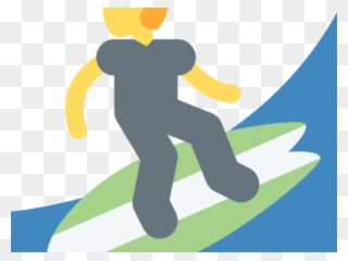 Hand Emoji Clipart Surfer - Surf Emoji Png Transparent Png