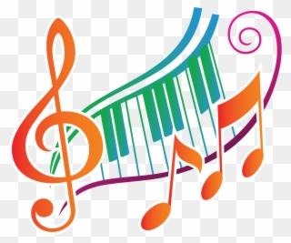 Image - Music Notes With Piano Clipart