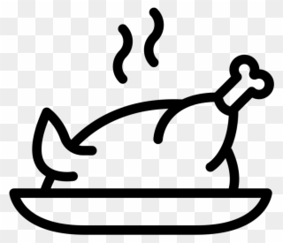 Dinner - Cooked Chicken Symbols Clipart