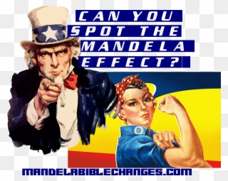 Uncle Sam & Rosie Riveter Changed By The Mandela Effect - Uncle Sam Wants Your Money Clipart