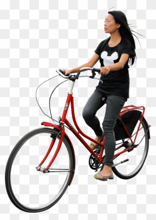 People Bike Png - Girl Riding Bike Png Clipart