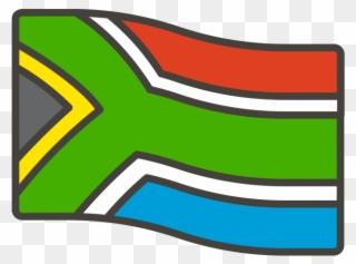 South Africa Flag Emoji - Graphic Design Clipart