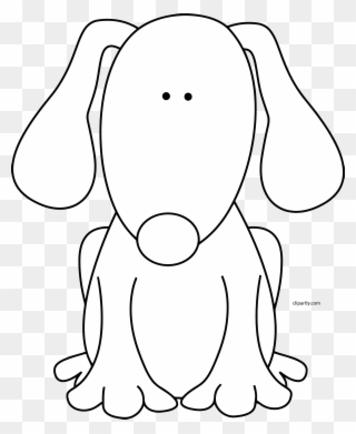 Download Dog Black White Clipart Png - Cute Black And White Dog Clipart ...