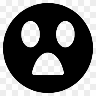 Png File - Black Shocked Emoji Clipart