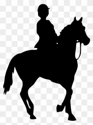 Horse Riding Clipart Saddle - Horse Riding Silhouette Png Transparent Png