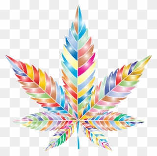 Cannabis Leaf Paper Symmetry Art - Illustration Clipart