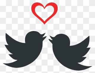 Lovebird Heart Can Stock Photo - Twitter Logo Pink Png Clipart