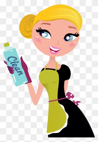 Maid Clipart Cleaning Lady - Cartoon Cleaning Lady - Png Download