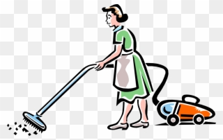 Cleaning Service Maid Image - Clipart Of Vacuum Cleaner - Png Download