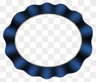 Picture Download Dark Blue Encode To - Blue Oval Picture Frame Clipart