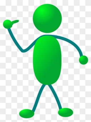 Stickman Pointing Finger To Himself - Stickman Clipart - Png Download