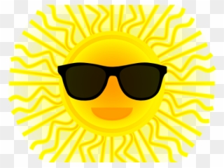 Sunglasses Clipart Line Art - Sunglasses On The Sun - Png Download