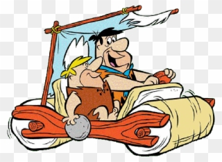 Flintstones Characters - Barney Rubble Car Clipart