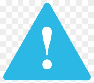 Light Blue Warning Sign - Blue Triangle Clipart